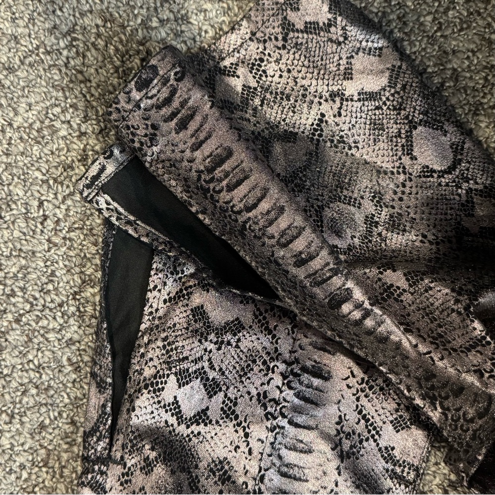 Forever 21 Snake Print Metallic Flare Pants - Picture 7 of 8